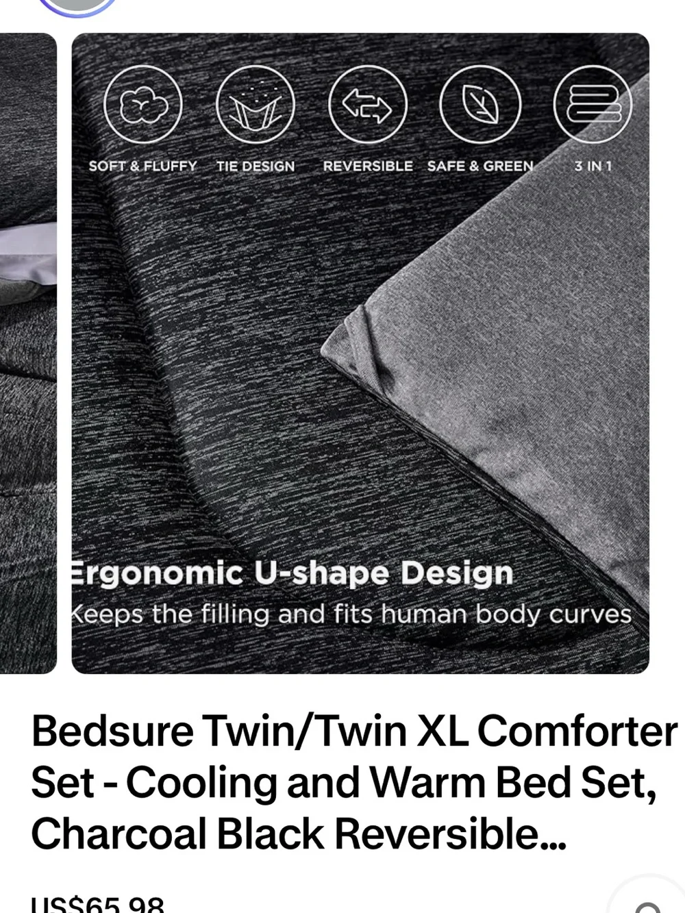Bedsure gel cozy twin XL comforter